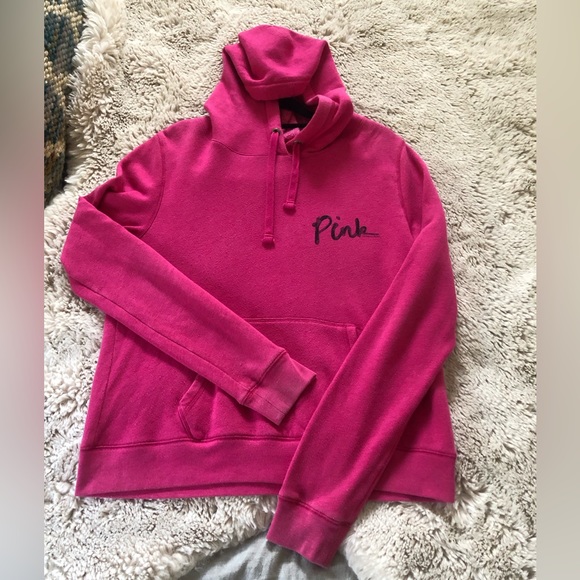 PINK Victoria's Secret Tops - Victoria’s Secret PINK hoodie sweatshirt. Size large.